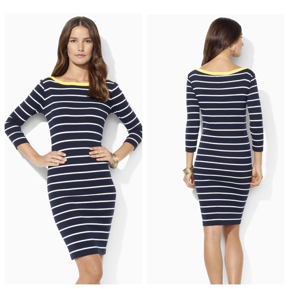 Lauren Ralph Lauren Dresses & Skirts - Ralph Lauren 🏇🏻Stripe Boat Neck Dress